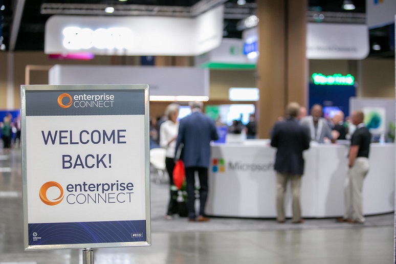 A Enterprise Connect welcome sign
