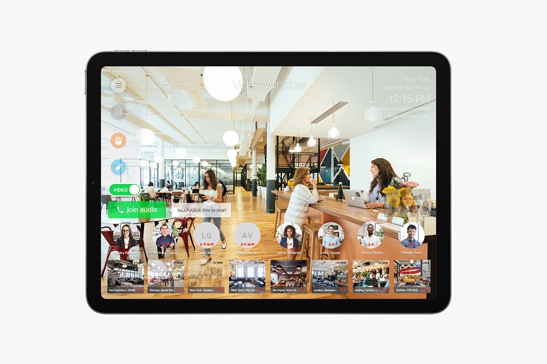 Collaboration Squared's Video Window Remote on a tablet