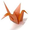 Office Origami logo of a paper crane